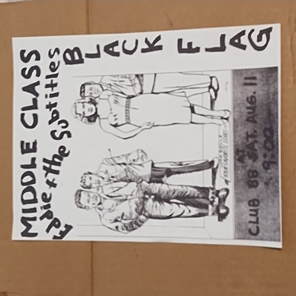 Rare Vintage Black Flag Punk Rock Concert Flyer #2 Pettibone